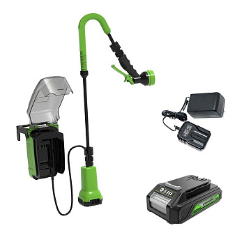 Насос аккумуляторный для полива из бочки Greenworks Арт. 3401007, 24V, без АКБ и ЗУ