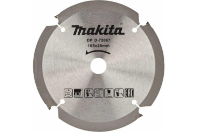 Пильный диск для цементноволокнистых плит, 165x20x1.8/1.4x4T Makita