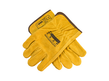 Перчатки спилковые КЕДР "Драйвер"  Перчатки спилковые КЕДР "Драйвер"