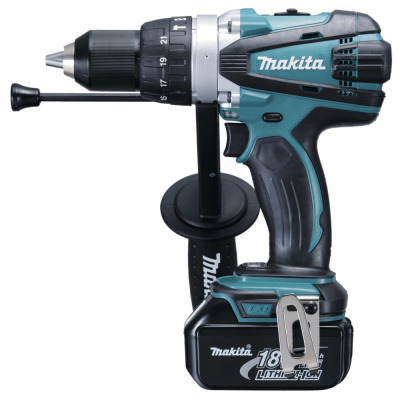 Аккумуляторная ударная дрель-шуруповерт Makita DHP458RFE • 18V LXT • 50 Нм • 0-1900 об/мин
