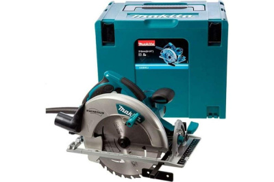 Сетевая дисковая пила Makita 5008MGJX2 • 1800 Вт • 5200 об/мин • диск 210x30 мм • рез 75.5 мм • 4.8 кг • в комплекте диск D-29050 и Makpac