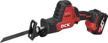 Пила сабельная аккумуляторная DCK KDJF22,18В, 3000 об/мин, ход - 22 мм, 1*4А/ч