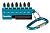 Набор бит Impact Black 25 мм 8 шт.(PH1,2XPH2,PH3,PZ1,PZ2,PZ3,магнитный держатель) Makita