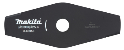 Нож для травы, 2 зуба, d- 230x25,4мм Makita
