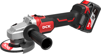 Машина шлифовальная аккумуляторная угловая бесщеточная DCK KDSM03-125, 18В, 125мм, 2*5А/ч, кейс.