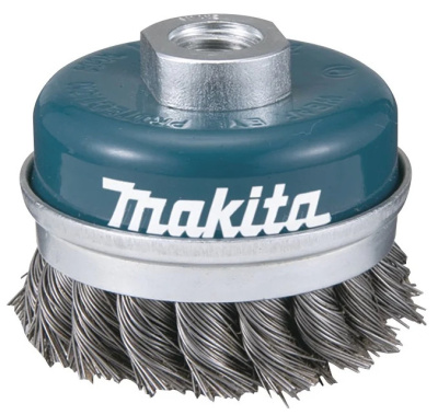Щетка проволочная чашечная Makita • d100 мм • толщ. проволоки 0.5 мм • пучки • нерж • M14х2