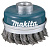 Щетка проволочная чашечная Makita • d100 мм • толщ. проволоки 0.5 мм • пучки • нерж • M14х2